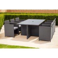 Nevada 6-Seater Weatherproof Rattan Cube Outdoor Dining Set