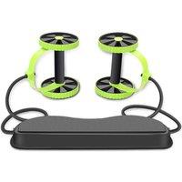Abdominal Fitness Abs Wheel Roller with Resistance Bands - Compact Full-Body Gym Equipment, 2 Colours