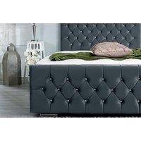 Belle Upholstered Bed Frame With Mattress - Optional Ottoman, 8 Colours!