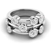0.75 To 1.00 Carat Moissanite Round Diamond Bubble Ring- 3 Option