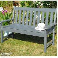Weatherproof Wood-Effect Hdpe Garden Bench - 2-Seater, Heavy-Duty, Maintenance-Free