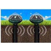 Solar Led Mole Repellent Outdoor Lights - Waterproof, Auto Colour Cycle, Wireless