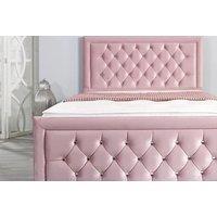 Princess Upholstered Bed Frame With Mattress - Optional Ottoman, 8 Colours!