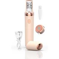 Women'S Rechargeable Hair Removal Device With Led Light & Spare Heads - Pink Or White