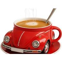 Vw Beetle-Inspired Resin Coffee Mug - 9 Colours
