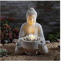 Serene Buddha Garden Water Feature - Weather-Resistant Outdoor Decor Ornament