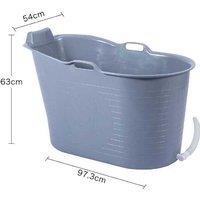 Bathtub Adult Soaking Hot & Cold Bath Freestanding White