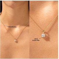 Luxury 1Ct Moissanite Cushion Pendant Necklace - Gold Vermeil