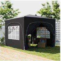 3X3M Weather-Resistant Pop-Up Garden Gazebo With Accessories - Adjustable Height, Portable, 6-9 Seater