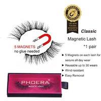 Magnetic False Eyelashes For Effortless Makeup - Phoera Beauty, Glue-Free Technology, Reusable (2 Or 4 Pairs, 3 Styles)