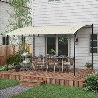 3x4m Metal Frame Weather-Resistant Pergola - Cream, Modern Outdoor Shelter