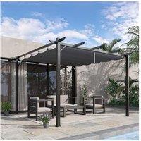 3X3M Aluminium Garden Gazebo With Retractable Uv-Resistant Roof - Modern Outdoor Shelter