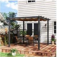 PRICE DROP! Aluminium Pergola with Retractable Roof - Weather-Resistant Outdoor Canopy (2 Sizes)