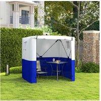 2X2M Weather-Resistant Pop-Up Gazebo With Accessories - Dark Blue, Quick-Assembly Garden Shelter For 2-3 People