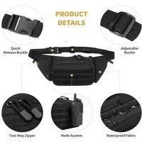 Unisex Khaki Outdoor Multi-Functional Tactical Waist Bag
