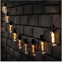 5M Solar Led String Lights - Outdoor Dimmable, Waterproof, Vintage Bulbs