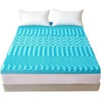 Cooling 7-Zone Memory Foam Mattress Topper - Hypoallergenic, Breathable, Multiple UK Sizes & Depths