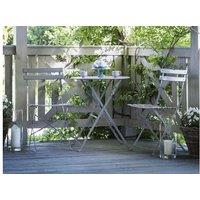 Folding Metal Bistro Set - 3-Piece Garden & Patio Furniture, Modern Steel, Space-Saving