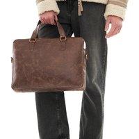 Black Men's Genuine Leather Satchel Bag - Classic Crossbody, Multiple Compartments, 4 Styles