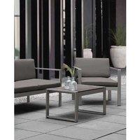 Salerno Modern Aluminium Garden Armchair - Weather-Resistant, Dark Grey, 1-Seater