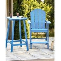 Adirondack Garden Bar Chair - Weather-Resistant Faux Wood, Outdoor Patio Seating, 3 Colour Options