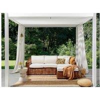 3-Seater Left Hand Rattan Garden Corner Sofa - Natural, Weather-Resistant, Boho Style