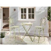 Folding Metal Garden Bar Set For 2 - Weather-Resistant, Compact, Retro Style