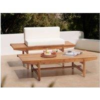 Acacia Wood Outdoor Coffee Table - Rustic Garden Furniture, 145 X 79Cm, Rectangular, Sturdy & Stylish