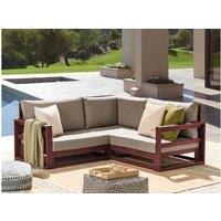 Acacia Wood Modular Garden Corner Sofa - 2 Seater, Weather-Resistant, Modern Outdoor Lounge