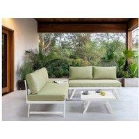 Aluminium Garden Corner Sofa Set With Table - 5 Seater, Weather-Resistant, Adjustable Lounger