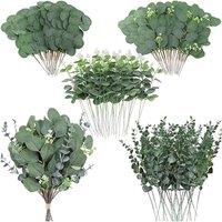 Artificial Mixed Eucalyptus Leaves - Realistic Faux Greenery Stems For Home Decor