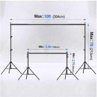 10X6.5Ft Adjustable Iron Backdrop Stand - Modern Home Decor Display Frame