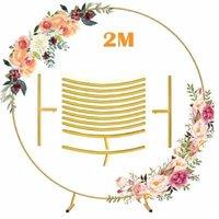 200Cm Gold Metal Balloon Arch Frame - Decorative Event Backdrop Stand