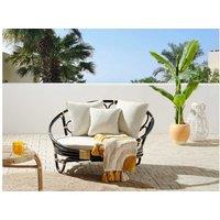 Rossano Rattan Garden Daybed - Weather-Resistant Outdoor Lounger, Plush Cushions, Boho Style