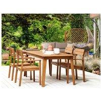 Acacia Wood 4-Seater Garden Dining Set - Rustic Outdoor Patio Furniture