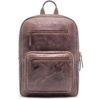 Black Men's Genuine Leather Backpack - Classic Multi-Pocket Rucksack, Adjustable Straps, 9 Styles