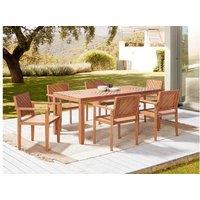 Acacia Wood Garden Dining Table - Rustic Outdoor 6-Seater, 90X180Cm, Sturdy & Timeless