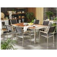 Eucalyptus Garden Dining Table - Modern 6-Seater Outdoor Furniture, 180X90Cm, Weather-Resistant