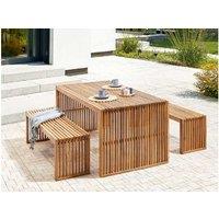 Acacia Wood Outdoor Dining Table - Rustic 6-Seater, Weather-Resistant, 180Cm X 90Cm