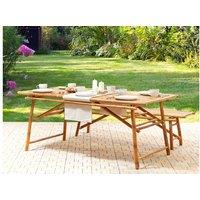 Bamboo Garden Dining Table - Tindari 180Cm X 90Cm, Seats 4, Modern Eco-Friendly Outdoor Table