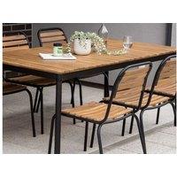 Acacia Wood Garden Dining Table - Modern 6-Seater Outdoor Furniture, Weather-Resistant, 180 X 90Cm
