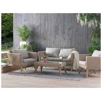 Vittoria 4-Seater Weather-Resistant Pe Rattan Lounge Set With Table - Modern Garden Furniture