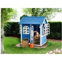 Kokkoni Blue Fir Wood Outdoor Playhouse - Weather-Resistant, Safety Certified, Spacious Design