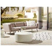 Loretello 3-Seater Modern Garden Corner Sofa - Weather-Resistant, Aluminium Frame, Left-Hand, Beige Grey