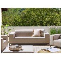 Rovigo 3-Seater Outdoor Garden Sofa - Modern Weather-Resistant Polyester, Quick Dry, Beige & Black