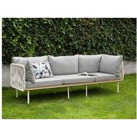 Senise 3-Seater Aluminium Garden Sofa - Weather-Resistant Modern Outdoor Furniture