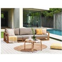 Timor Modular Fsc Acacia 3-Seater Outdoor Sofa - Weather-Resistant, Modern Patio Seating