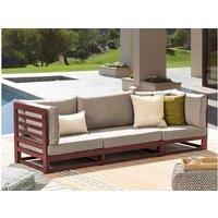 Acacia Wood 3-Seater Garden Sofa - Modular, Weather-Resistant, Modern Outdoor Seating