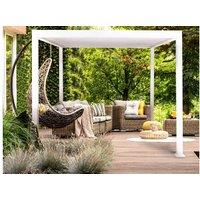 Fornoli Modern Aluminium Gazebo 310X310Cm - Weather-Resistant Outdoor Pergola, Adjustable Louvres, White