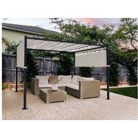 Metal Garden Gazebo With Solar Led Lighting - 310Cm X 310Cm, Weather-Resistant Pavilion